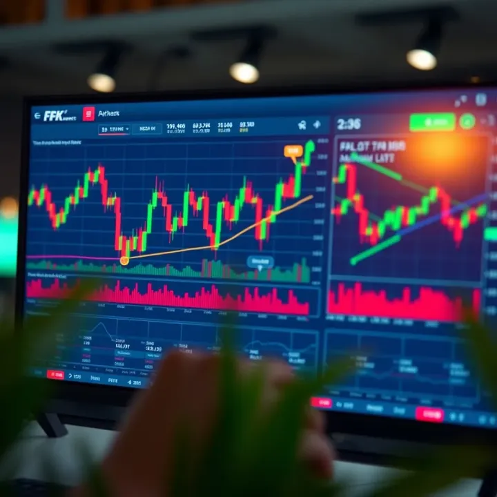 FBK Markets trading platform interface displaying charts and trading tools