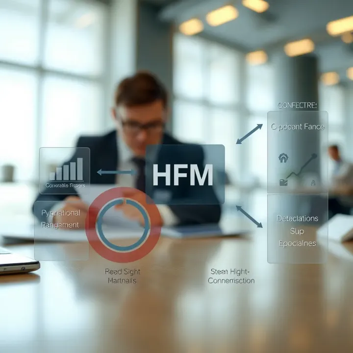 Diagram illustrating the integration of Hyperion Financial Management within South African corporate finance systems