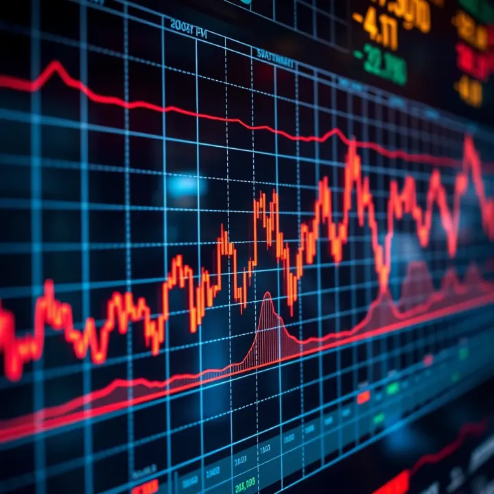 High-Frequency Trading Algorithm Visualization Graph illustrating high-frequency trading algorithm executing multiple rapid transactions