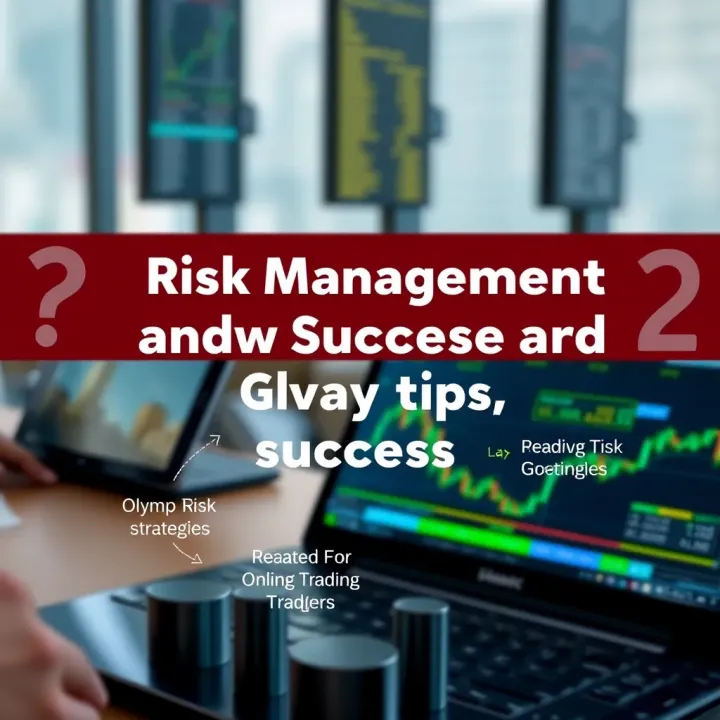 Graphic illustrating risk management strategies and trading tips for online trading success