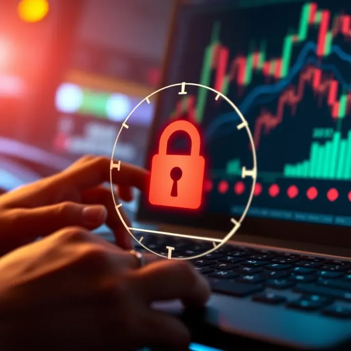 Digital illustration of a secure transaction with lock icon representing protection of funds in trading platforms
