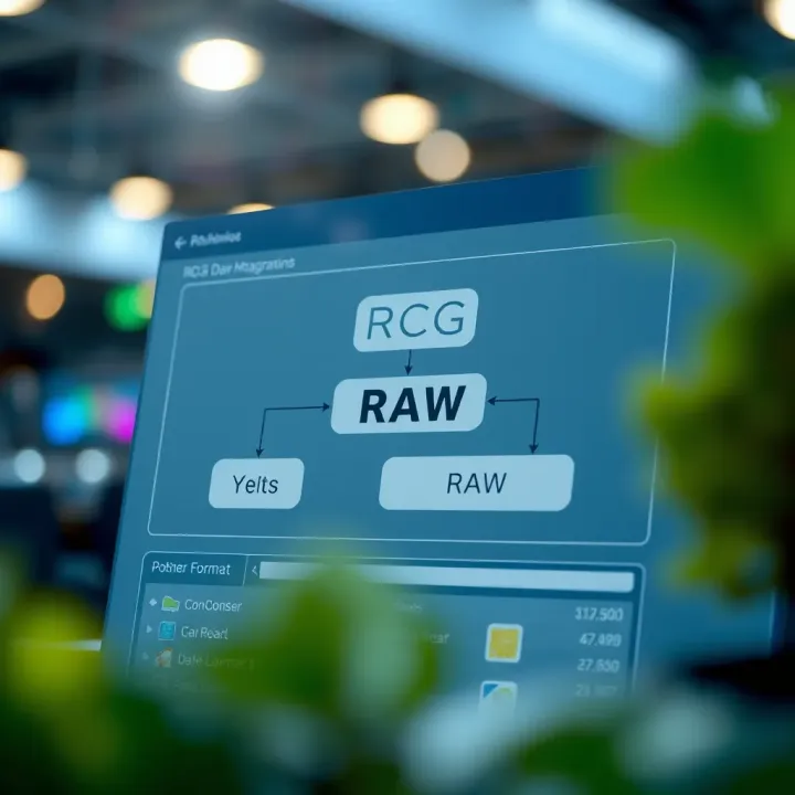 Diagram illustrating the structure and components of RCG RAW data format