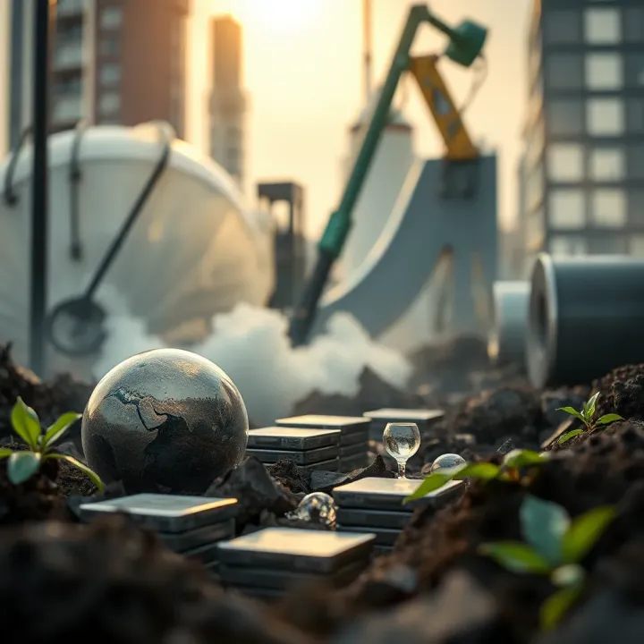 Visual representation of environmental impact caused by synthetic materials highlighting pollution and sustainability challenges