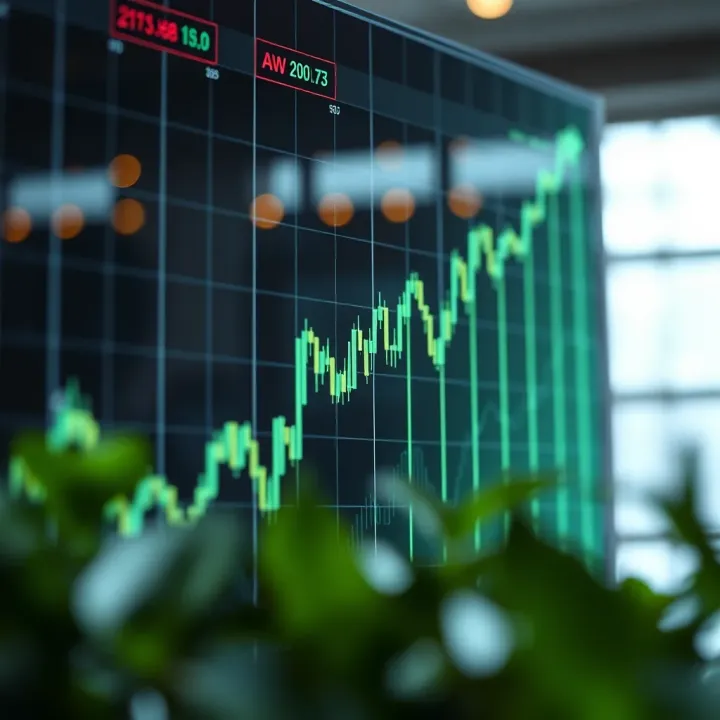 Graph showing upward trend in forex trading profits